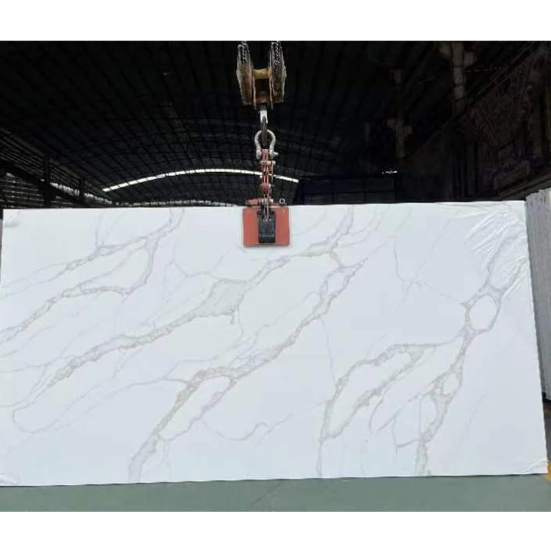 product factory price  high quality polishing quartz 3200mm1600mm tile glossy  with white wholesale artificial stone  customized size-3