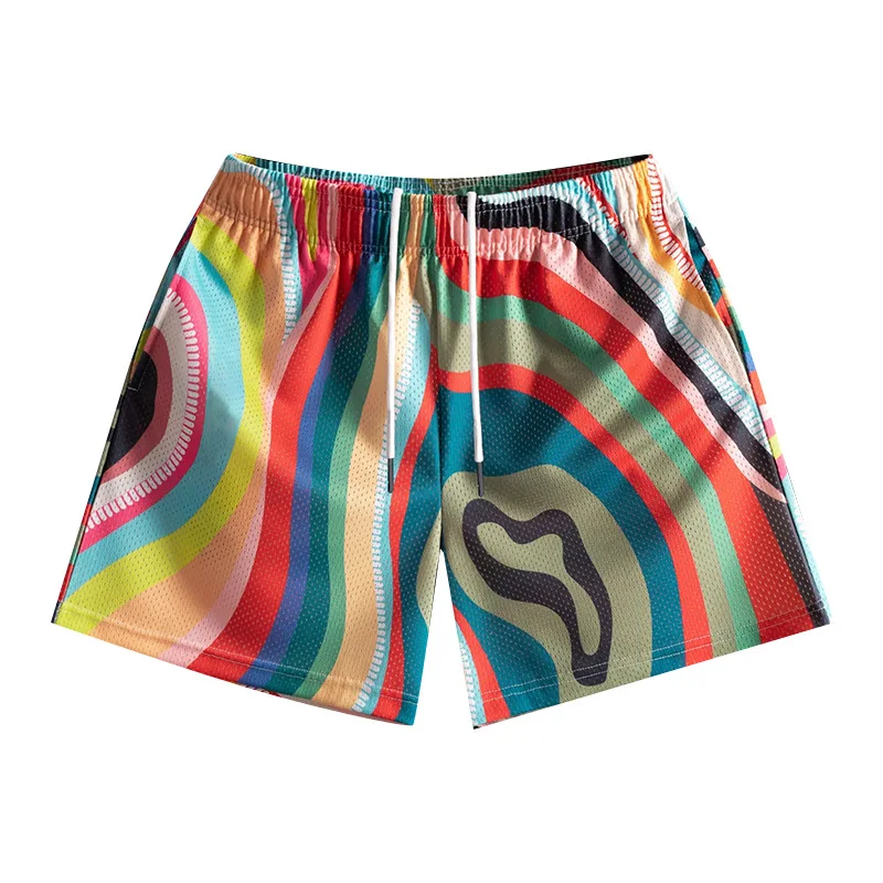 Eco été personnalisé Sublimation respirant maille RPET décontracté gymnase Boardshorts pantalons de survêtement vêtements d'entraînement basket-ball hommes 605_voghion.com