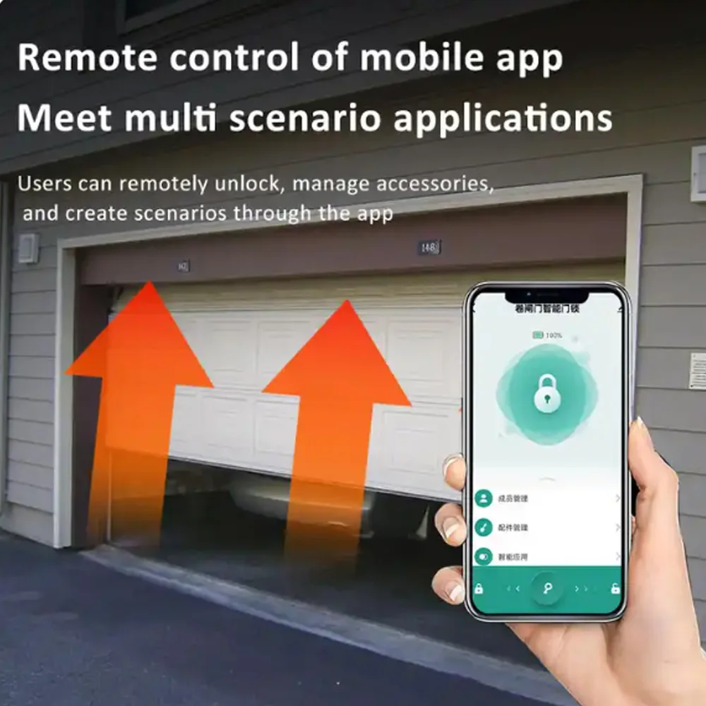Tuya App BLE Fingerprint Roll up Door Shutter Door Lock