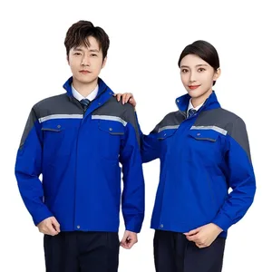 Embroidered Print Workwear Uniform Suit Long Sleeve Breathable Spring Autumn Wear Durable and Comfortable Work Clothes