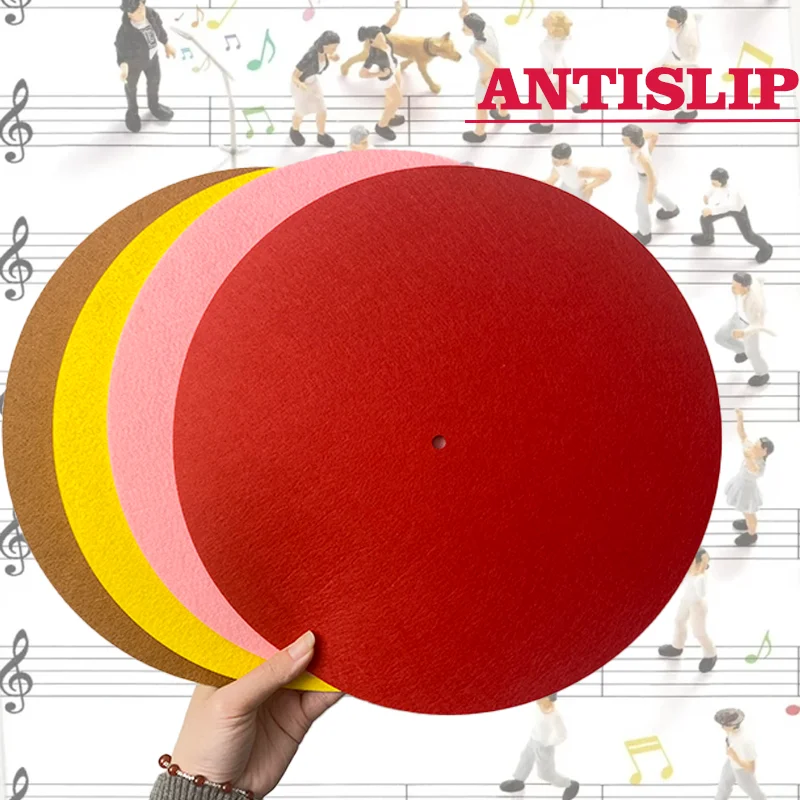 7 12 Inch Turntable Platter Mat Anti Cork Turntable Slipmat Felt Record