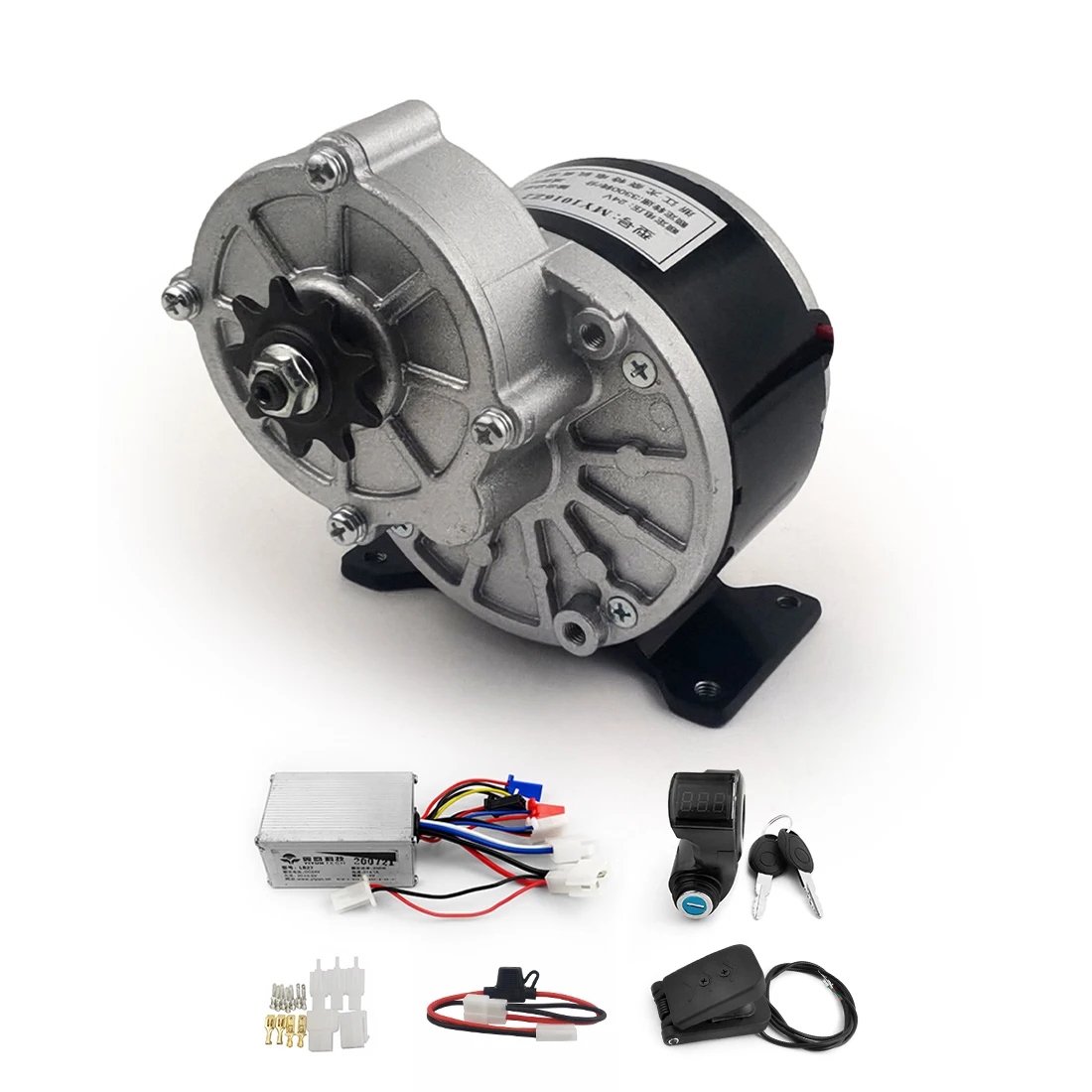 250W Electric Bicycle Motor Kit with Gear Reduction Twist Throttle