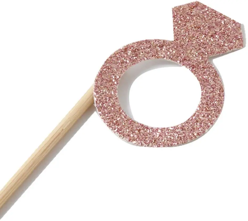 Оптовая продажа, блестящее кольцо из розового золота с бриллиантами, свадебное платье, топпер для капкейков, для невесты, для помолвки, свадьбы, девичника