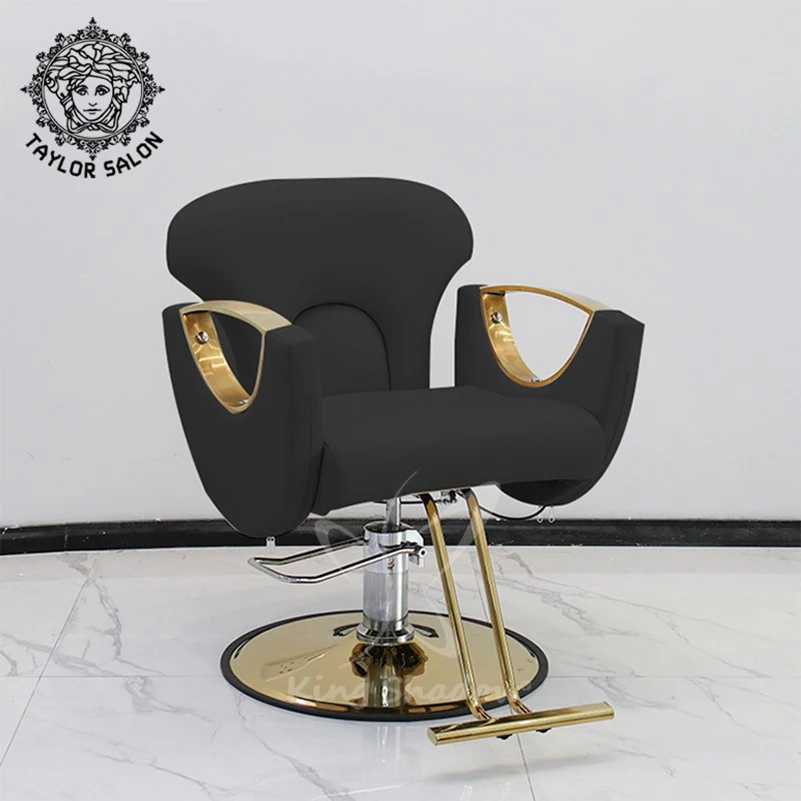 Оптовая продажа, оборудование для парикмахерской, золотые стулья для парикмахерской