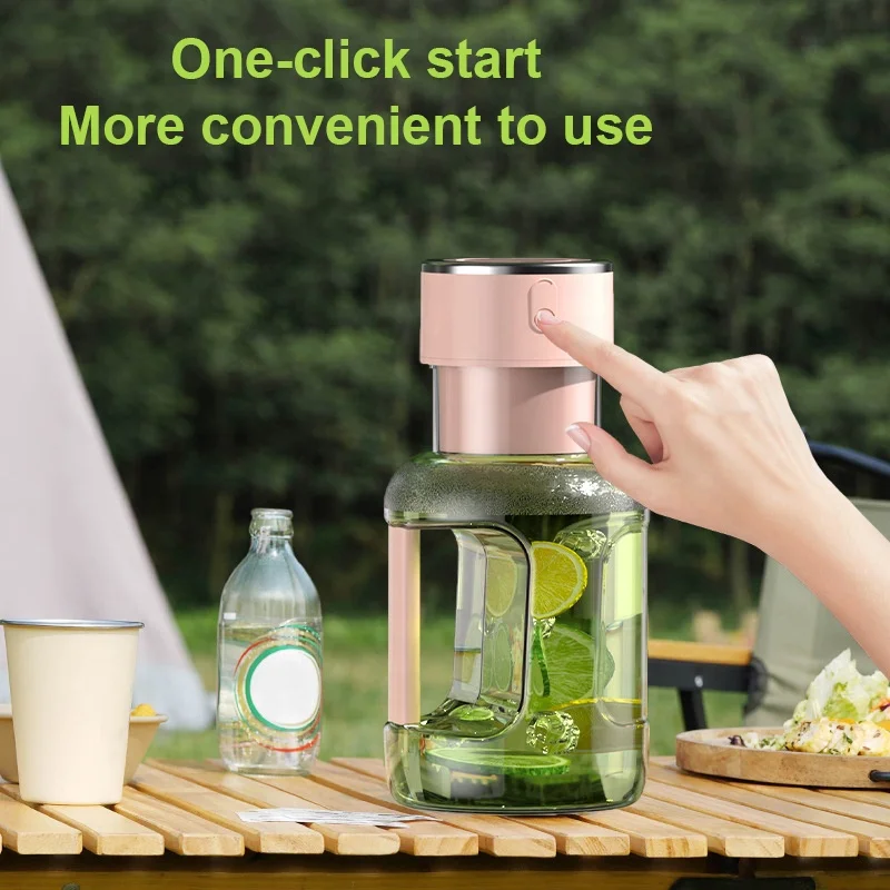 Wireless Large-capacity Portable Tons Tons Barrel Juice Cup Straw Juicer Home Electric Small Juice Cup Outdoor Juice Cup 4