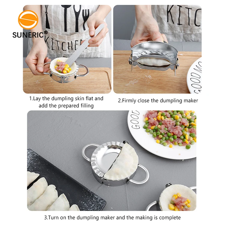 2pcs/set Dumpling Mold Stainless Steel Spoon Dumpling Maker Kit