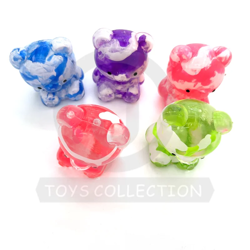 High Quality Unique Design Kawaii Mini Bears Pressure Relief Animal Stress Pinch Joy Toy Stretch Colorful Squeeze Bear for Kids