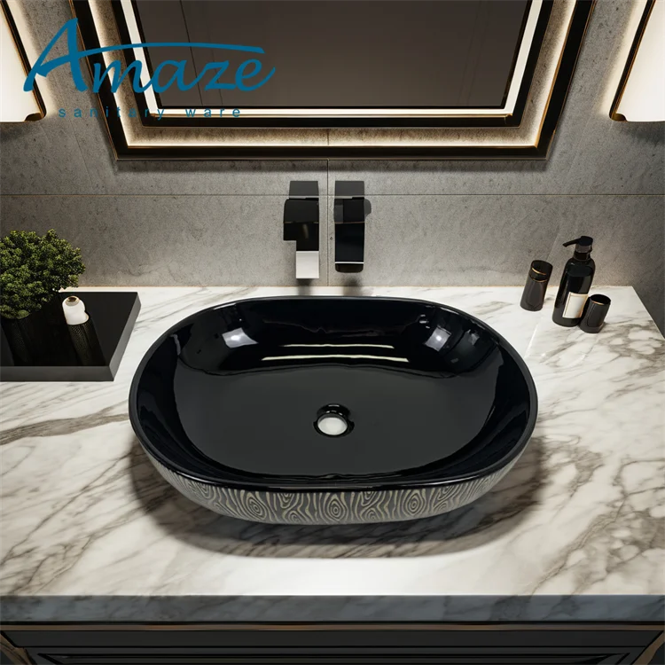 Luxury modern ceramic square art counter top lavabo cheap bathroom porcelain wash basin sink