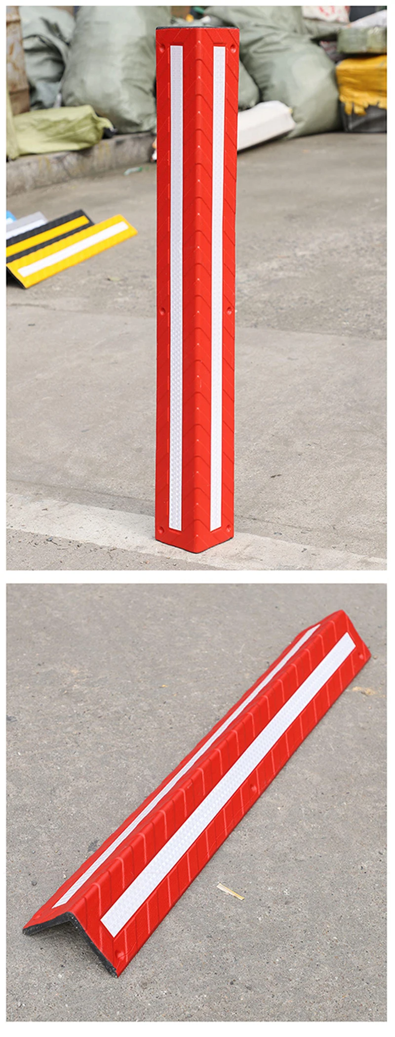 High Quality Reflective Strip Wall Corner Guard Protector Colorful Rubber Plastic for Roadway Premium Wall Corner Protector supplier