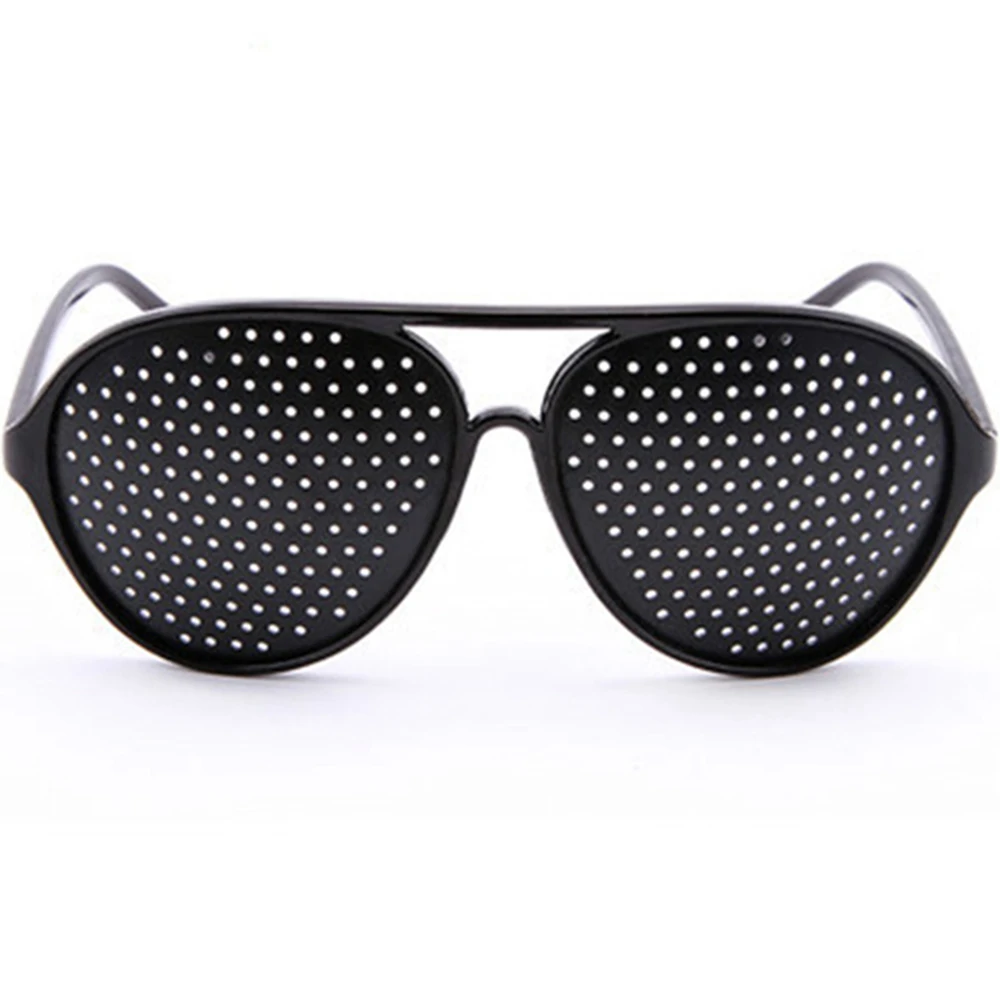 Esoes Pinhole occhiali anti-fatica occhiali anti-miopia occhiali portatili piccoli fori neri 