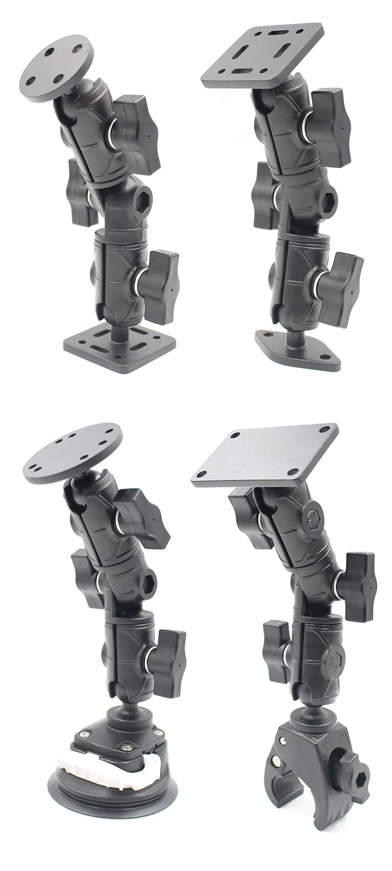 Double Joint Longarm Tablet Holder Tackform Dual Socket Telescoping Arm