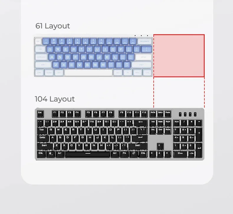 Trigger Key Keyboard Rapid Trigger Keyboard - 61 Keys Gaming Computer Keyboard