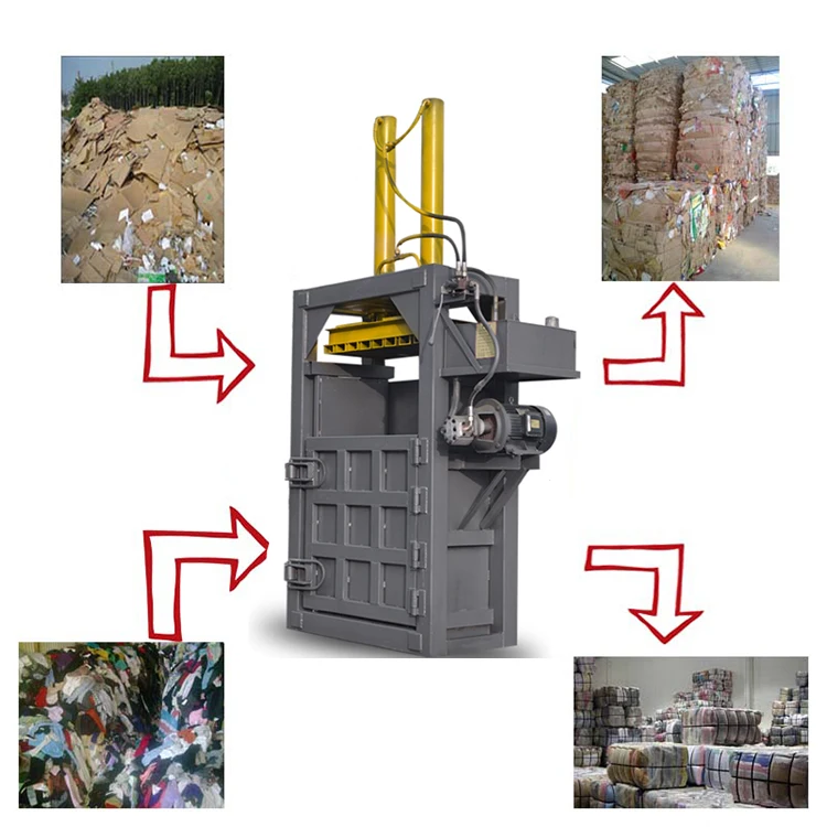 Vertical Recycling Compactor Automatic Aluminum Tin Can Baler Hydraulic Beer Cans Press Machine
