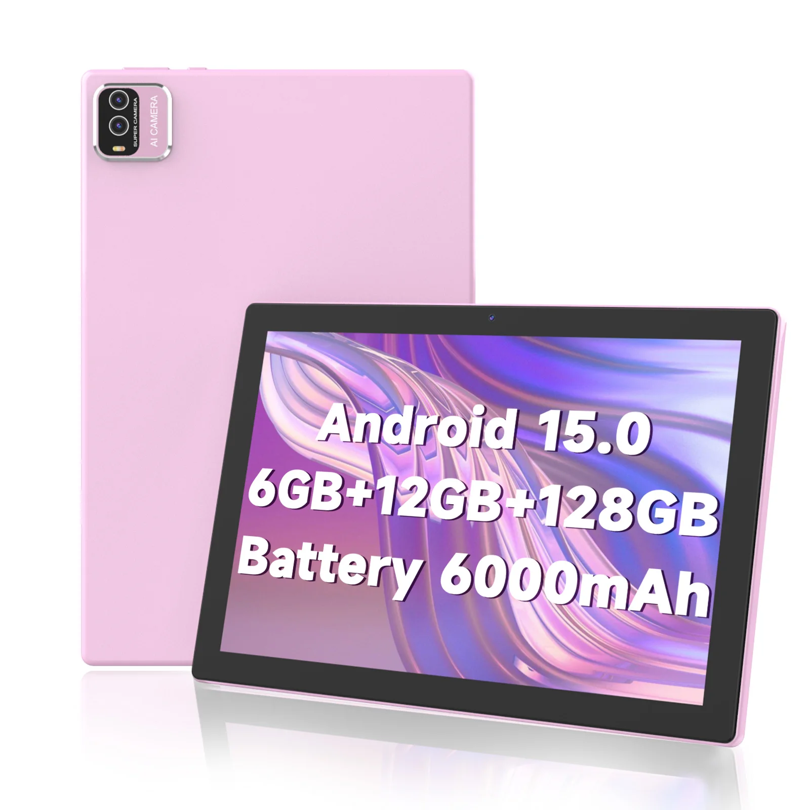 Tablet 10 Inch, Android 15 Tablet met Hoes, Octa-Core, 18GB RAM 128GB