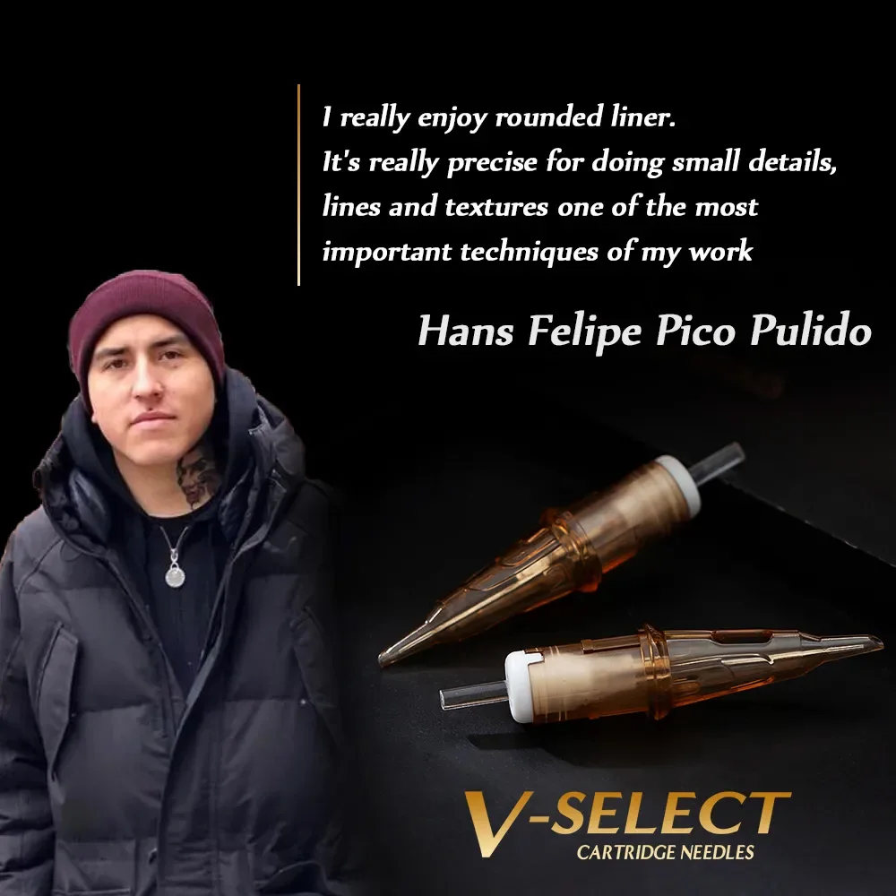 Ez V Select Rl 10 & 12 0.30mm & 0.35mm Stainless Steel Tattoo Needles Long Taper Membrane