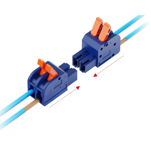 Safety Connect Wire 2 Pole Male Female Screwless Terminal Block