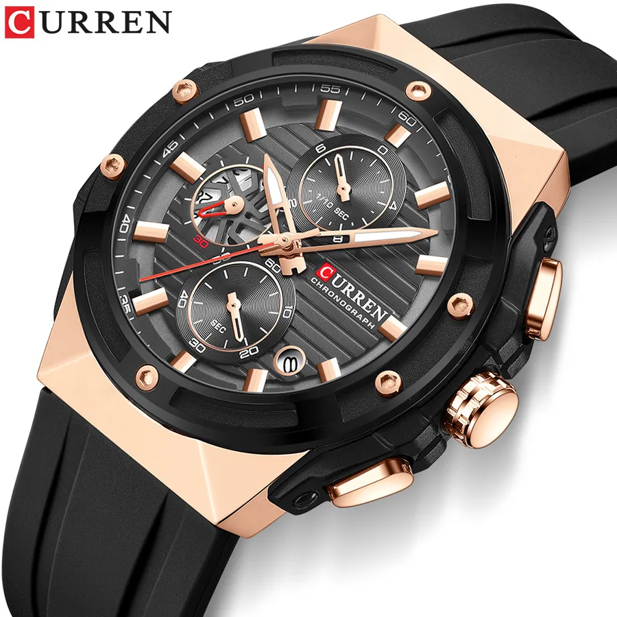 CURREN 8462 Men's Quartz Chronograph Watch - Sporty Waterproof