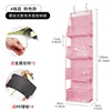 4 bolsas colgantes de PVC a cuadros - rosa