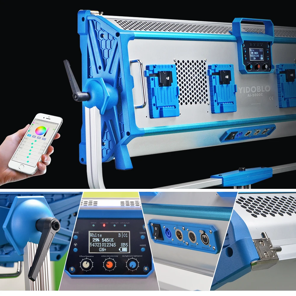 Factory selling! High CRI 500W New led rgb soft panel video production light studio photography camera lighting equipment stand