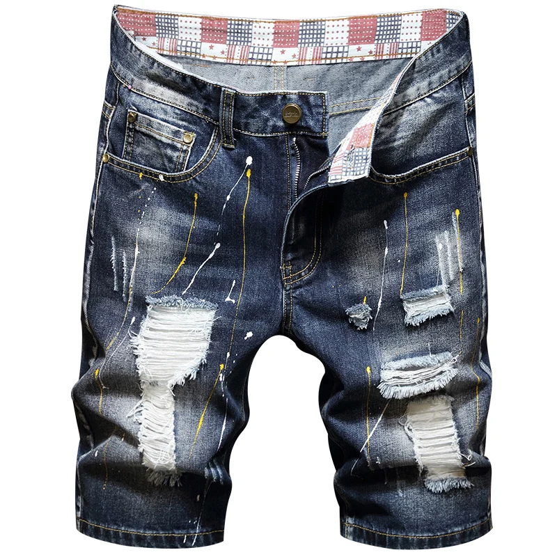 mens hip hop denim shorts