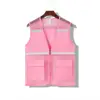 เสื้อกั๊กสะท้อนแสงตาข่ายสีชมพู