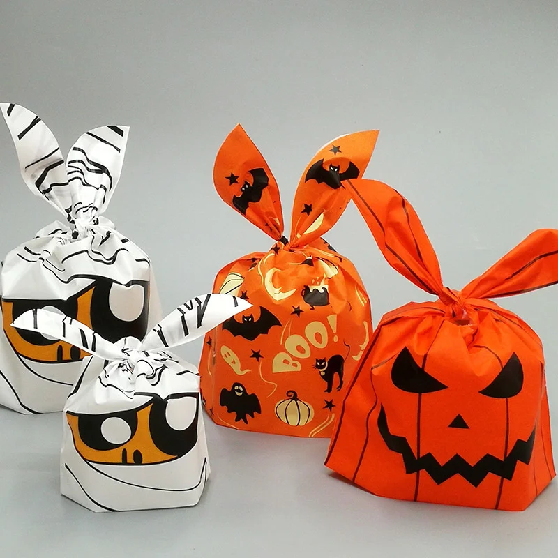 Halloween Plastic Rabbit Ear Candy Bag Gift Biscuits Cookies Dessert
