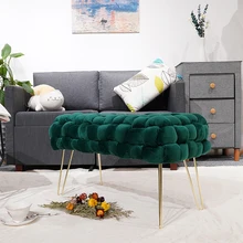 Customized Bedroom Bench Large Modern Furniture Velvet Bench Home Stool Dark Green Ottoman