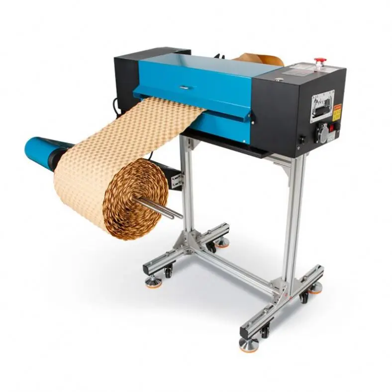 Fully Automatic Paper Bubble Cushion Machine Kraft Paper Roll Packaging Void Filling Paper Cushion Machine ForProtective Package