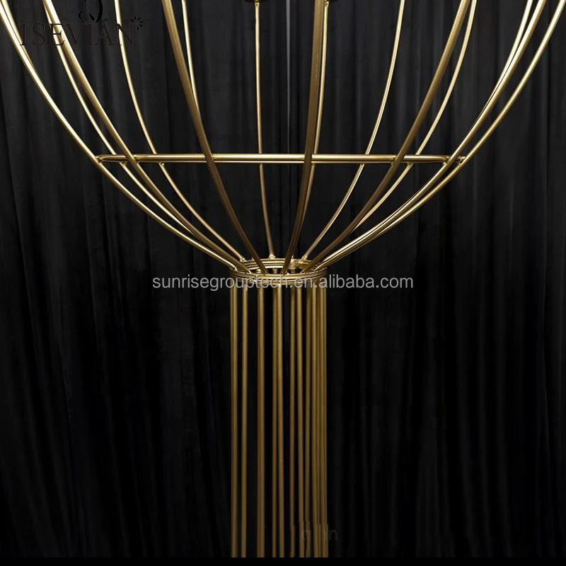 Isevian Metal Floor Candle Holder Gold Candelabra For Wedding
