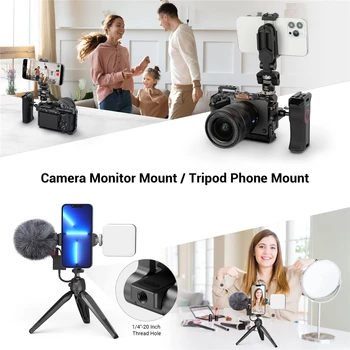 SmallRig Universal foldable Smartphone Holder for live-streaming vlogging interviews smartphone desktop stand product image