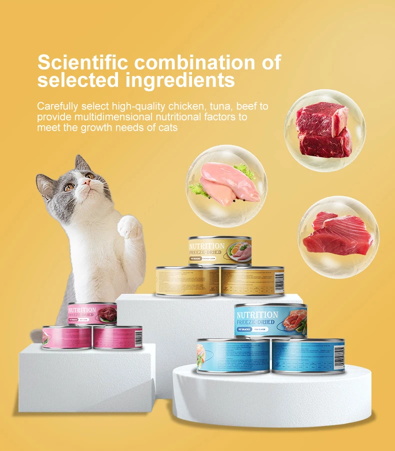 Pet Wet Food Wholesale Factory Hot Selling Oem Odm Multiple Flavors Cat