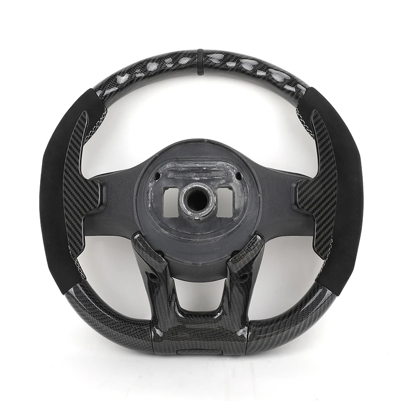 Alfanxi Coser A Mano Italia Alcántara - Funda Para Volante De Coche Para Mercedes-Benz CLA, GLA, GLB, GLC, GLE, GLS, GLS, Color Negro Y Rayas Azules