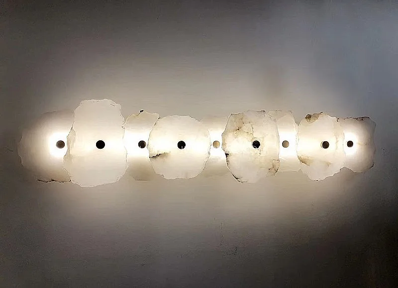 product simple natural marble led wall lamp for living room tv background modern aisle corridor bedroom bedside use wall mounted-8
