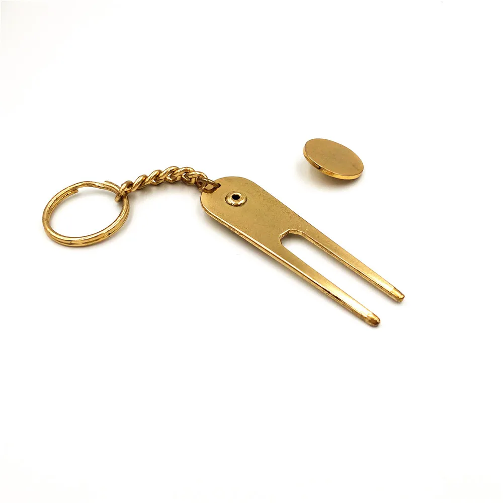 Cheap China Factory Key Chain with Golf Accessories Divot Green Repair Tool
