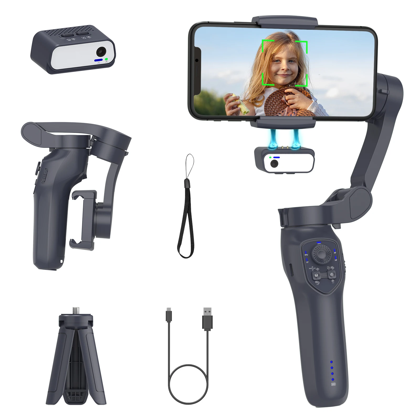 3 Axis Foldable Gimbal for Android and IOS Smartphones