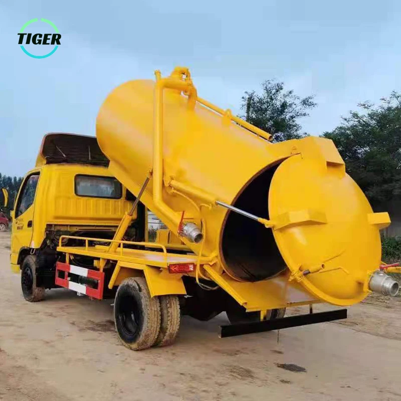 Подержанный на заказ Howo использованный 4X2 8m3 всасывающий танкер для сточных вод сжатый мусоровоз