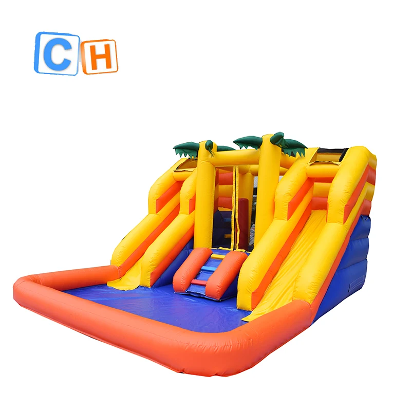 Custom PVC Inflatable Outdoor Water Slide Pool for Kids Fun inflatable games and Slides manufacture