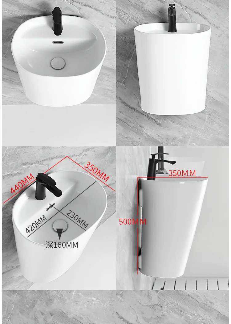 European style square modern design bathroom wall mount ceramic sanitary ware wash basin wall hung basin sink manufacture