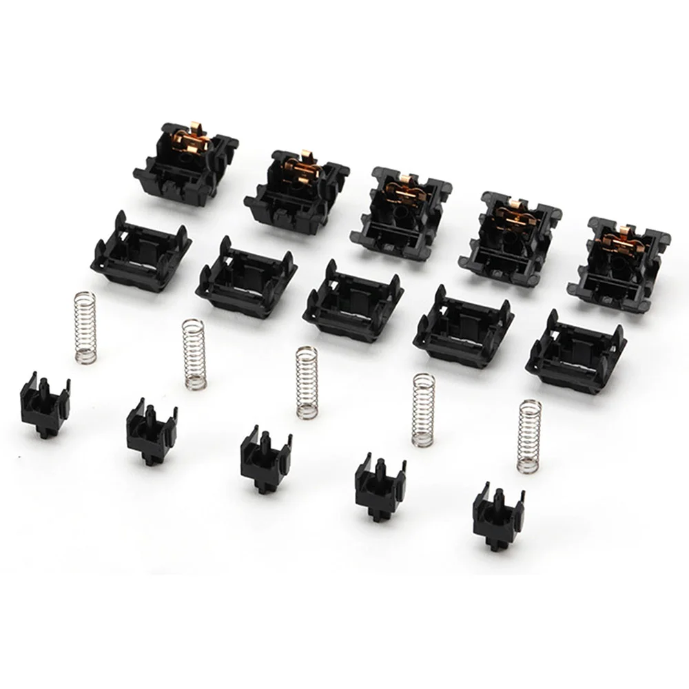 Jwk Black Switches V2 Prelubed Cherry Mx Stem 5 Pin Shell Linear