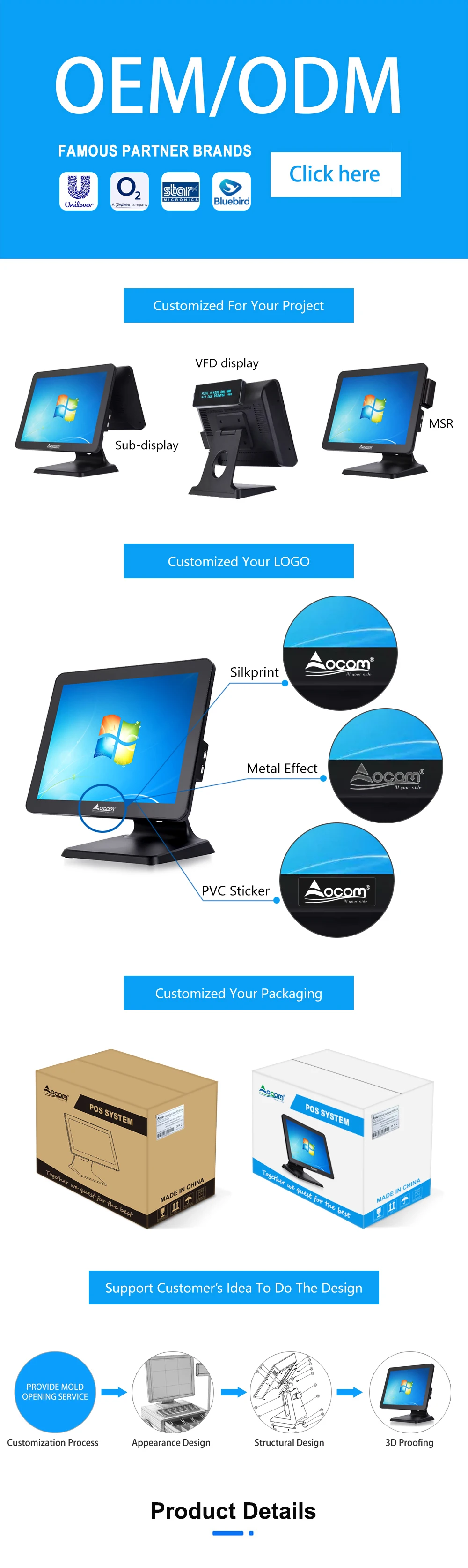 15.1 Inch Touch Screen POS System - All in One Cash Register Machine ...
