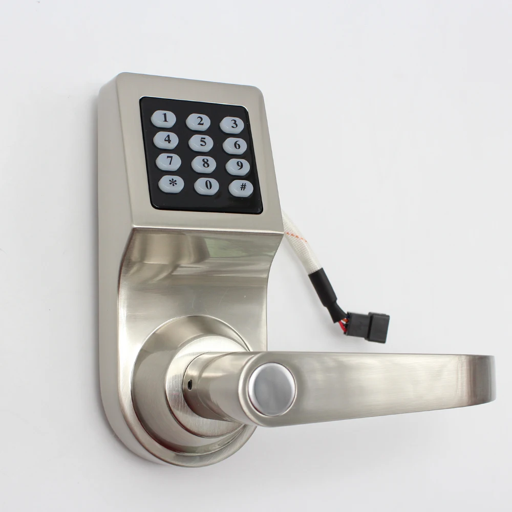 Digital Door Lock with Handle Key Card Smart Lock with Password Unlock Function