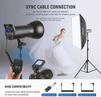 NEEWER-QR Flash Receiver 2.4G Wireless  for QPRO-C/N/S Triggers Flash Transmitter Compatible with Godox Yongnuo Neewer detail image