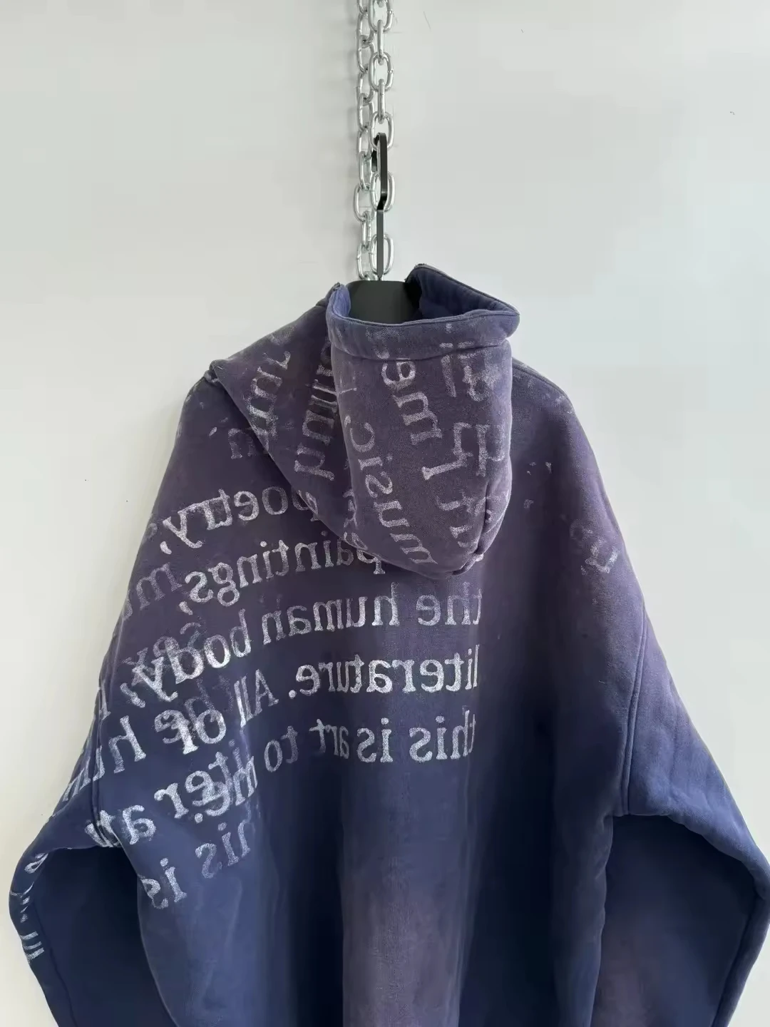 Salati Custom Factory 500gsm Custom LOGO Hoodies DTG Printing Vintage Acid Washed Pullover Hoodie French Terry gallery 5