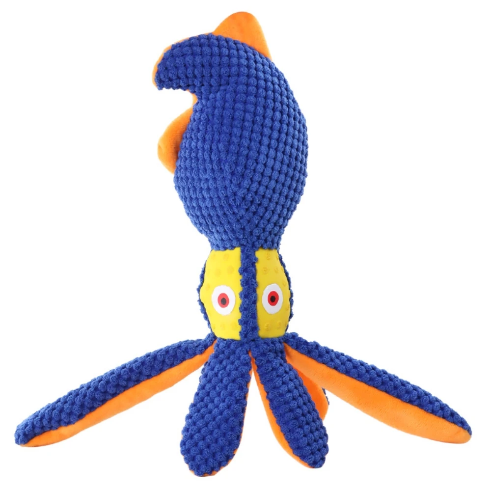 Dogs for Squeak Dog Chew Toy Stuffed Plush Squid Toy Durable Octopus Plush Dog Toys