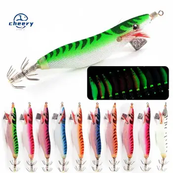 CHEERY Squid Jig 2.5# 75mm 12g Luminous Led Fishing Octopus Sauid Shrimp Jig Lure Octopus Squid Jig Hook – Metal Jig – view 2