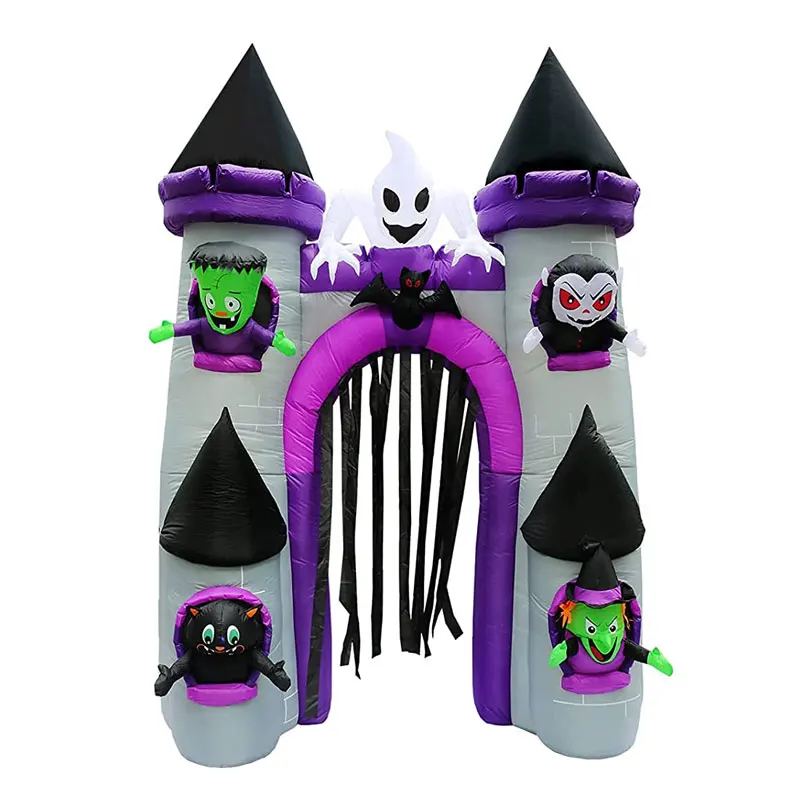 10 Ft Halloween Inflatables Castle Archway With Ghost Decor Outdoor ...