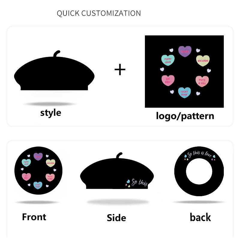 RTS 26 Color in Stock Manufacture Solid Color Wholesale Wool French Beret Hat for Women  French Style