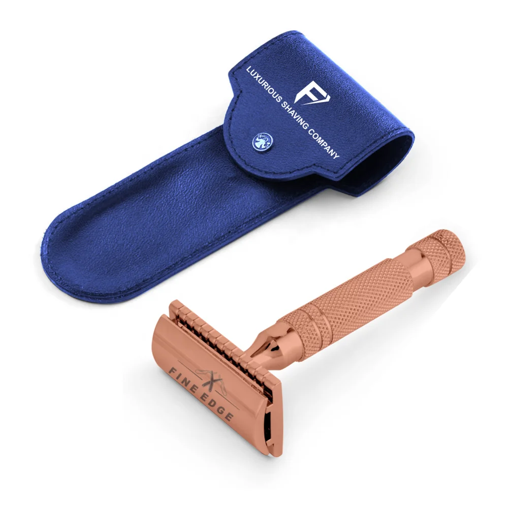 Safety Razor Rose gold handle double edge shaving razors for Classic ...