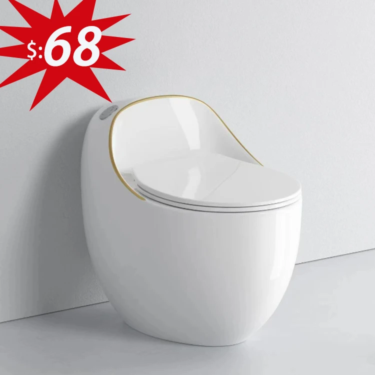 Egg - shaped Chinese manufacturers direct marketing ceramic sanitary ware toilet round colored siphon one - piece toilet