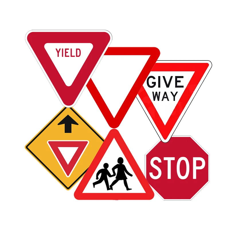 Traffic Yield Sign Give Way Yield Traffic Sign Children Street Stop Animal Warning Signs